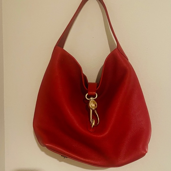 Dooney and Burke Red Hobo - Picture 1 of 1